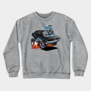 Classic 69 American Muscle Car Cartoon Crewneck Sweatshirt